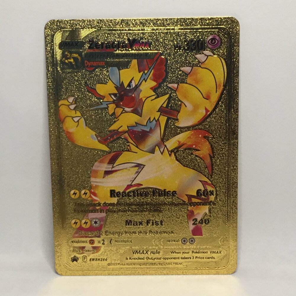 1 Vmax Zeraora Vmax Pokemon Gold Foil Card F swsh264 TCG Deck Gold Foil